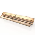 Golden Textured Fabric Rolls Stacked As Home Living Decorative Supplies