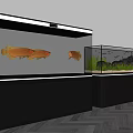 Modern fish tank 3d model