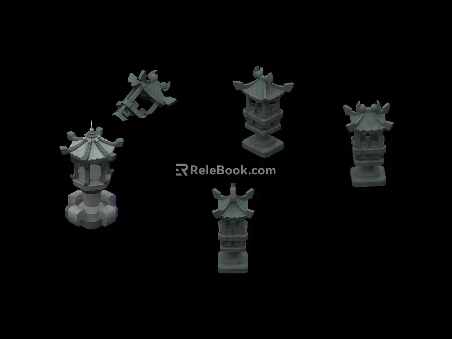 Stone lamp 3d model