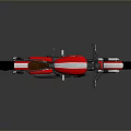Naken Red Motorcycle Featuring White Accents Black Wheels And Chrome Exhaust Pipes