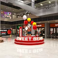SWEET BEAN Photo Check in Spot in Mall Interior With Colorful Balloons Decoration
