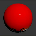 Red Angry Emoji Face With Large Eyes And Frowning Mouth On Gray Background