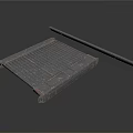 Industrial Metal Grille And Long Support Rod For Equipment Applications