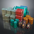Plastic Bucket Pot Container Realistic 3d model