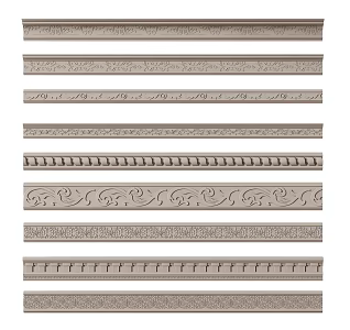 European-style gypsum line top corner line 3d model