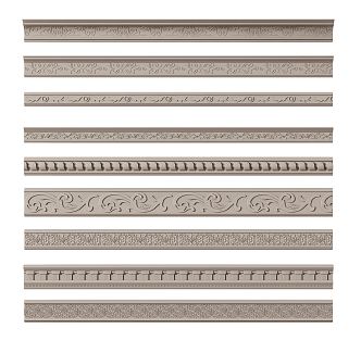 European-style gypsum line top corner line 3d model