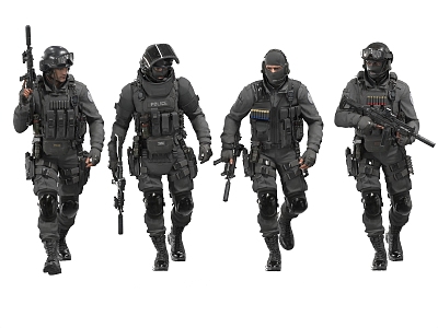 Special forces, police, soldiers, peacekeeping forces, special forces, special police, soldiers, explosion-proof police 3d model