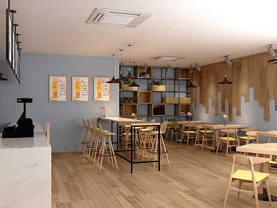 Nordic Restaurant 3d model