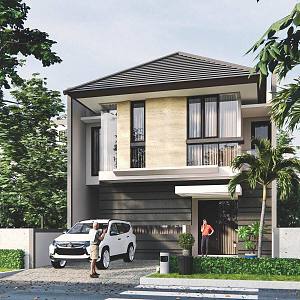 Modern single-family villa 3d model