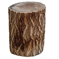 Stone Wood Stumps With Natural Bark Texture For Rustic Home Decoration