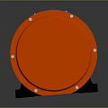Industrial Vibrating Motor With Orange Cylinders Red Control Box And Black Bracket