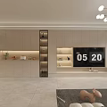 Stylish Modern TV Wall Cabinet With Storage Shelves And Built in TV Decor