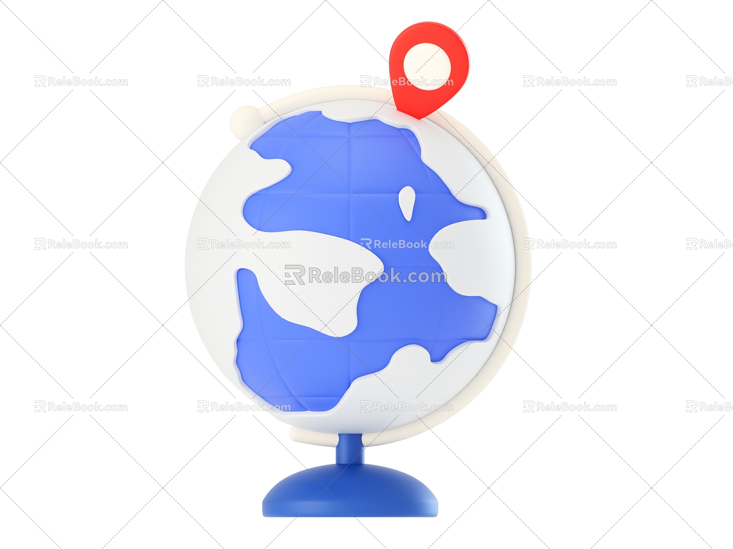 Cartoon globe bedroom ornaments 3d model