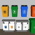 Modern trash can Public trash can Outdoor sorting trash can Plastic trash can Public trash can Dumpster 3d model