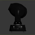 Black Moving Head Light With Green Light Source And Stable Base Design 3d model