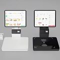 White And Black POS Terminals With Touchscreen Displays And Wireless Payment Function 3d model