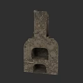 Rustic Stone Fireplace Tools Set With Classic Design And Functional Features 3d model
