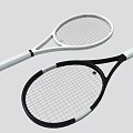 Modern Tennis Rackets With White And Black Design And Lightweight Frame