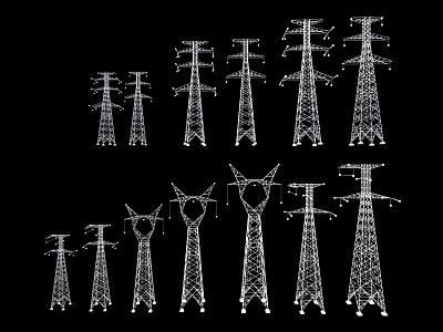 telephone pole 3d model