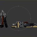 Vintage Revolvers With Wooden Grips And Scattered Bullets On Dark Background