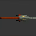Fantasy Weapon Design With Silver Metal Blade Red Decorative Handle And Sharp Edge