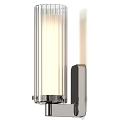 Modern Wall Sconce With Transparent Glass Shade And Metal Frame For Interior Decor