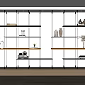Modern and Simple Bookshelf Storage Rack Top and Simple Bookshelf Fixed Bookshelf Book Decoration Combination 3d model