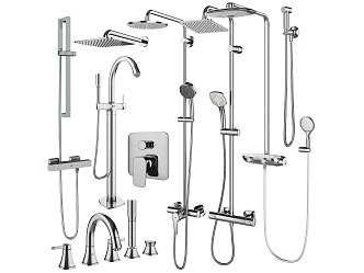 Modern Shower Faucet Shower 3d model