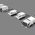 Assorted Trucks And Vans With Various Sizes And Distinct Designs