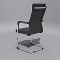Black Office Chair With Metal Frame Ergonomic Armrests Modern Design And Comfortable Seat