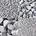 Natural Stone and Wood Textures with Gravel Pebbles and Large Rocks