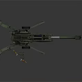 Green Military Cannon Model With Stand Wheels And Ammunition Shells