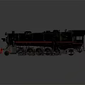Vintage Steam Train With Black And Red Color Classic Body Design And Detailed Wheels