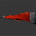 Unique Musical Instrument And Art Tools With Red Silver Decorative Chain And Spiked Design