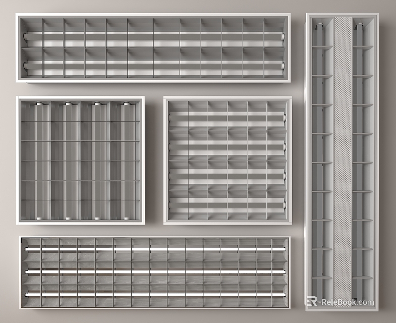 Air Conditioner Vents With Different Shapes Various Grille Designs And Home Applications 3d model 