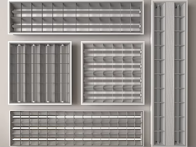 Air Conditioner Vents With Different Shapes Various Grille Designs And Home Applications 3d model
