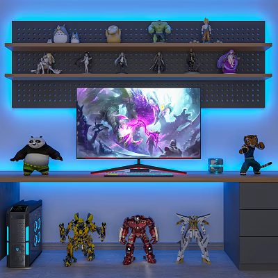 Modern computer desk 3d model