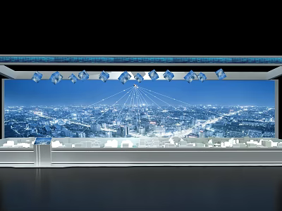 Modern Commercial Equipment With Digital Display And Network Connectivity 3d model