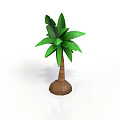 Small Potted Palm Tree With Green Leaves And Brown Trunk For Indoor Decor