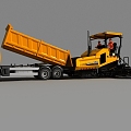 Asphalt paver road paver road construction 3d model