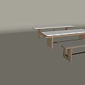 Cream Style Shoe Changing Stool Sofa Stool Bench 3d model