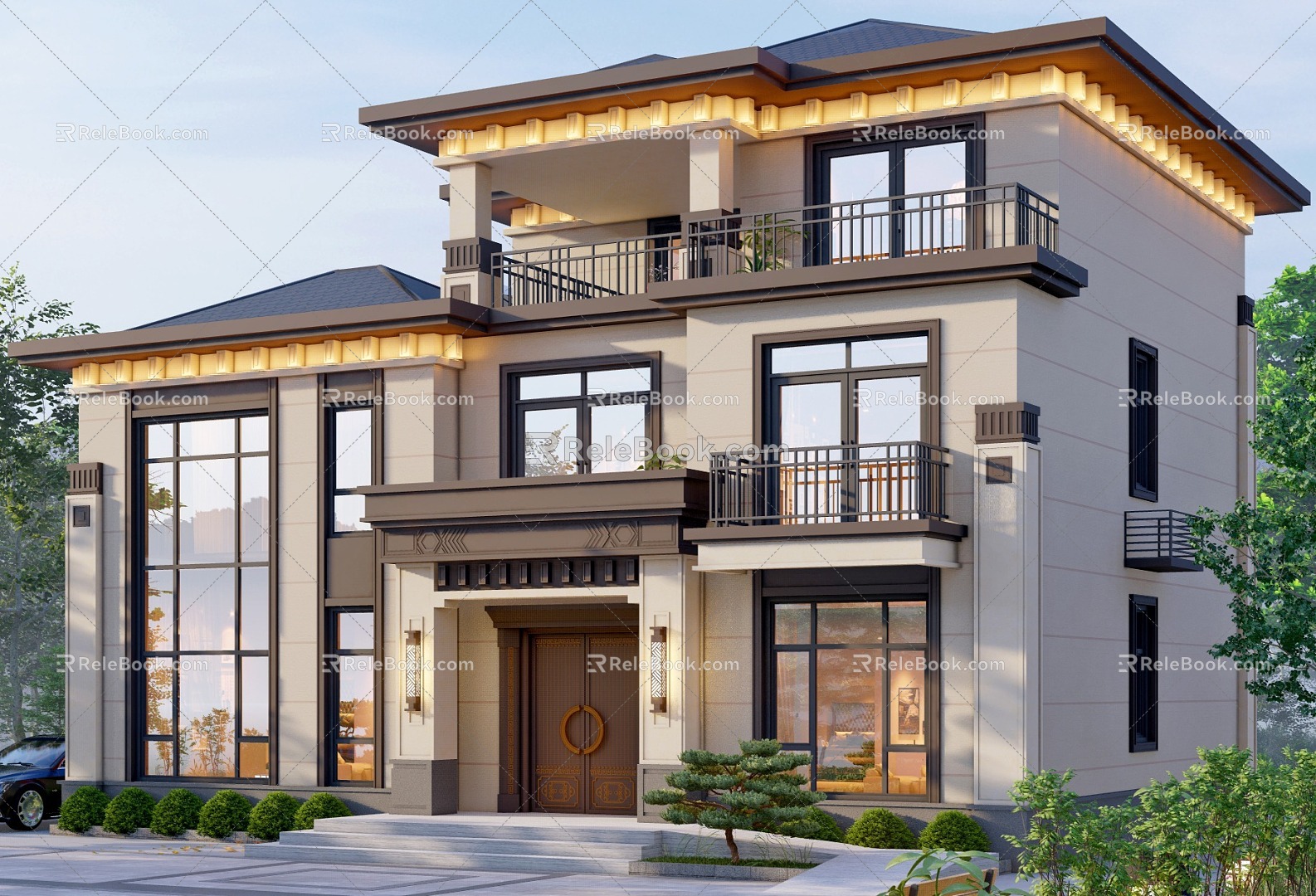 New Chinese Villa 3d model