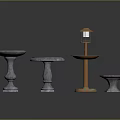 Outdoor Decorative Bird Baths With Stone And Metal Pedestals Various Designs Lantern Accent