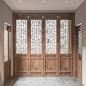 Chinese folding door 3d model