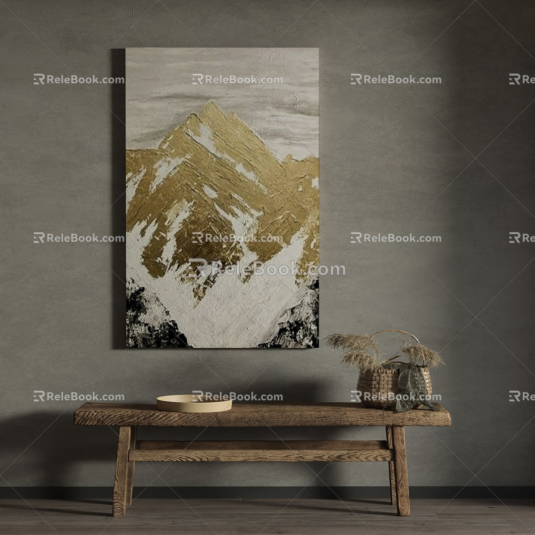 Quiet Wind Decorative Painting 3d model