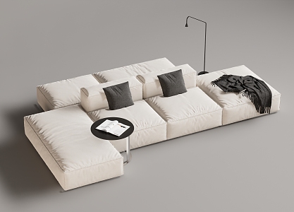 Modern Multiplayer Sofa Module Sofa Back-to-Back Sofa 3d model