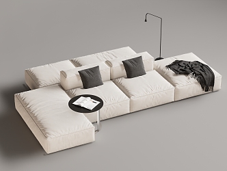 Modern Multiplayer Sofa Module Sofa Back-to-Back Sofa 3d model