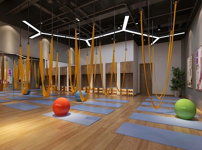 Modern Yoga Room Yoga Room 3d model