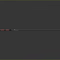Medieval Weapon Sword Featuring Red Hilt Blue Blade And Cross Guard Design