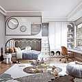 Modern Kids Bedroom Design With Bed Study Area And Playful Decor